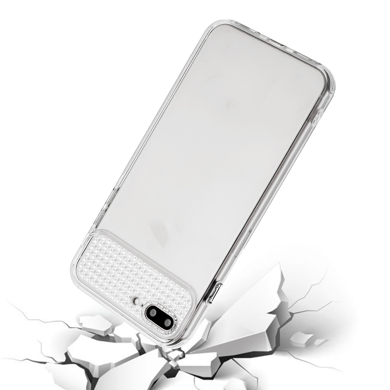 For iPhone 7 Plus 5.5 inch / 8 Plus 5.5 inch Case TPU Shiny Rhinestone Decor Clear Phone Protector For iPhone 7 Plus 5.5 inch / 8 Plus 5.5 inch Case TPU Shiny Rhinestone Decor Clear Phone Protector